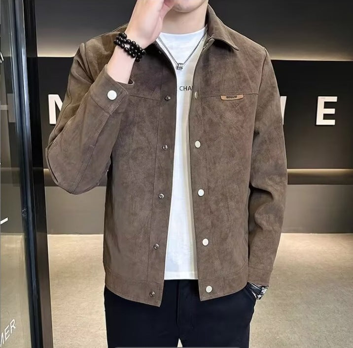 Men's Suede Collar Spring Jacket