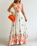 Strapless Printed Vacation Dress