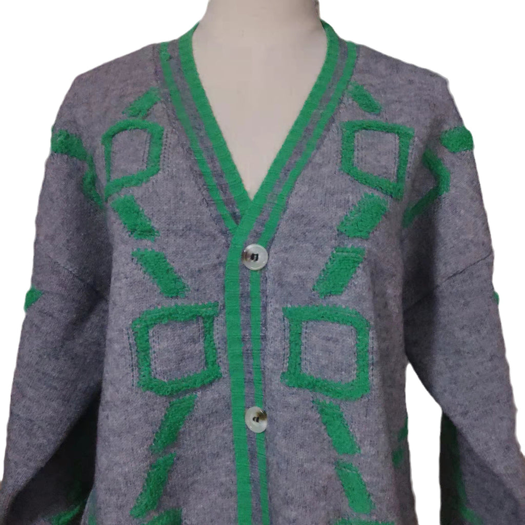 Women's V-Neck Loose Knit Sweater
