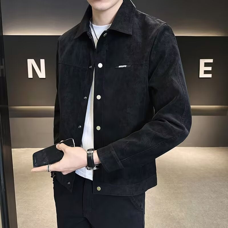 Men's Suede Collar Spring Jacket