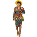Women's Leopard Print Bodycon Midi Dress