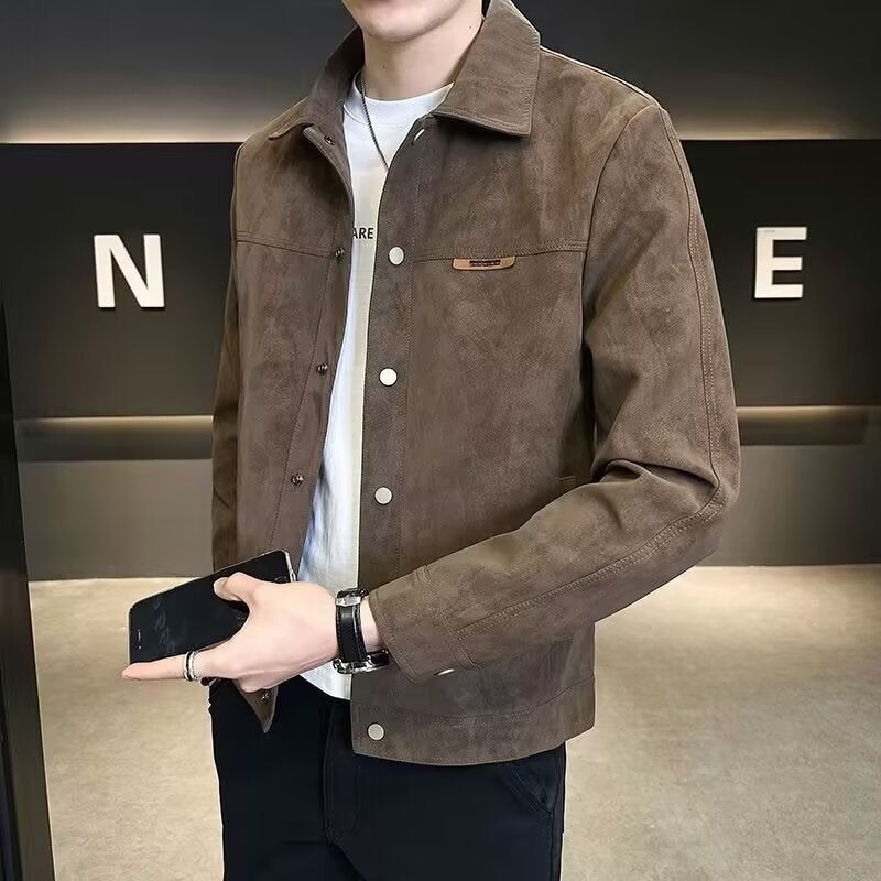 Men's Suede Collar Spring Jacket
