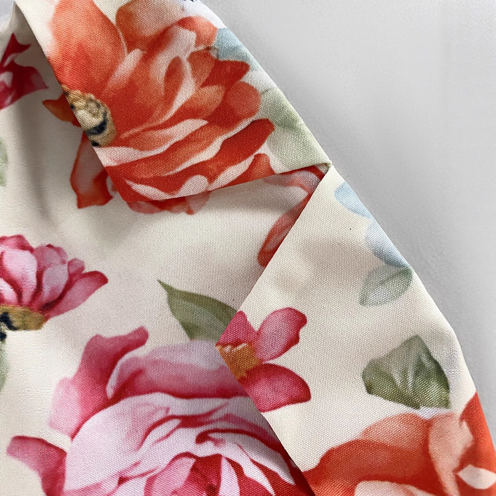 Strapless Printed Vacation Dress