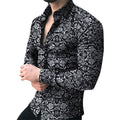 Men's Floral Hawaiian Long Sleeve Shirt